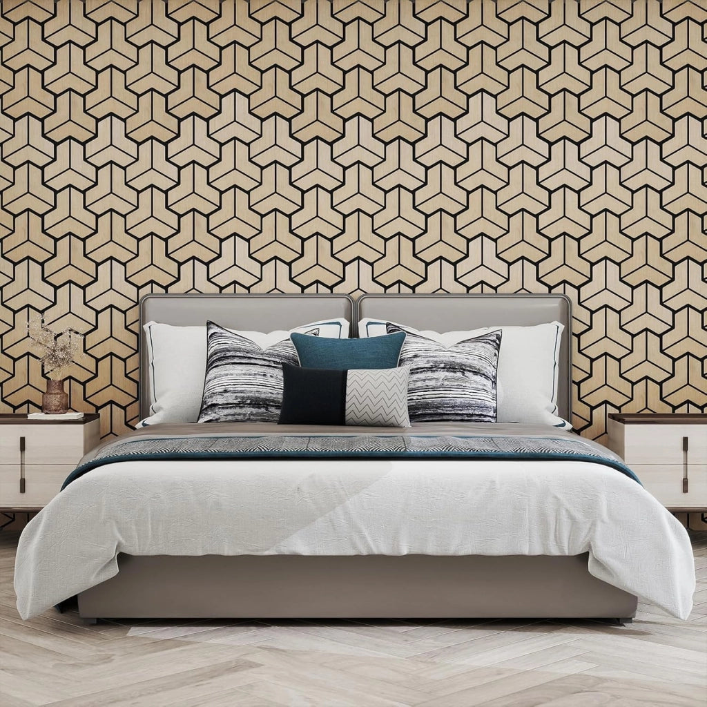 Set di 4 Pannelli Fonoassorbente, Pannelli Acustici per Pareti, 65 x 83 cm, 27 Tavole di Legno Irregolari, per Riduzione del Rumore, Decorazione Interna, 1,7 m²