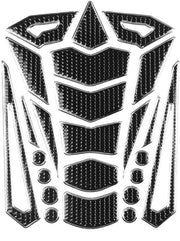 Pannellino universale per serbatoio di carburante - Materiale in gomma morbido - Nero/Argento - Autoadesivo per serbatoio di carburante - UV-resistente - Autoadesivo self-levigante - Duraturo - Universale