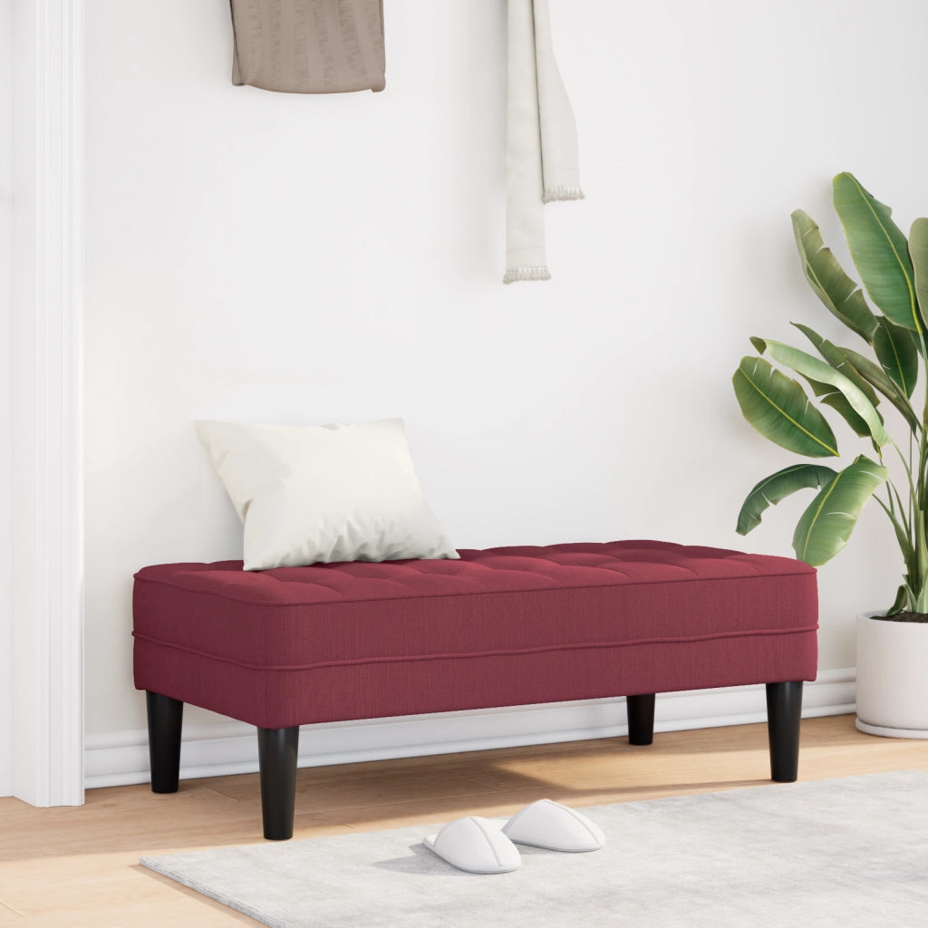 panchina  Rosso 113x57x39 cm Tappezzeria