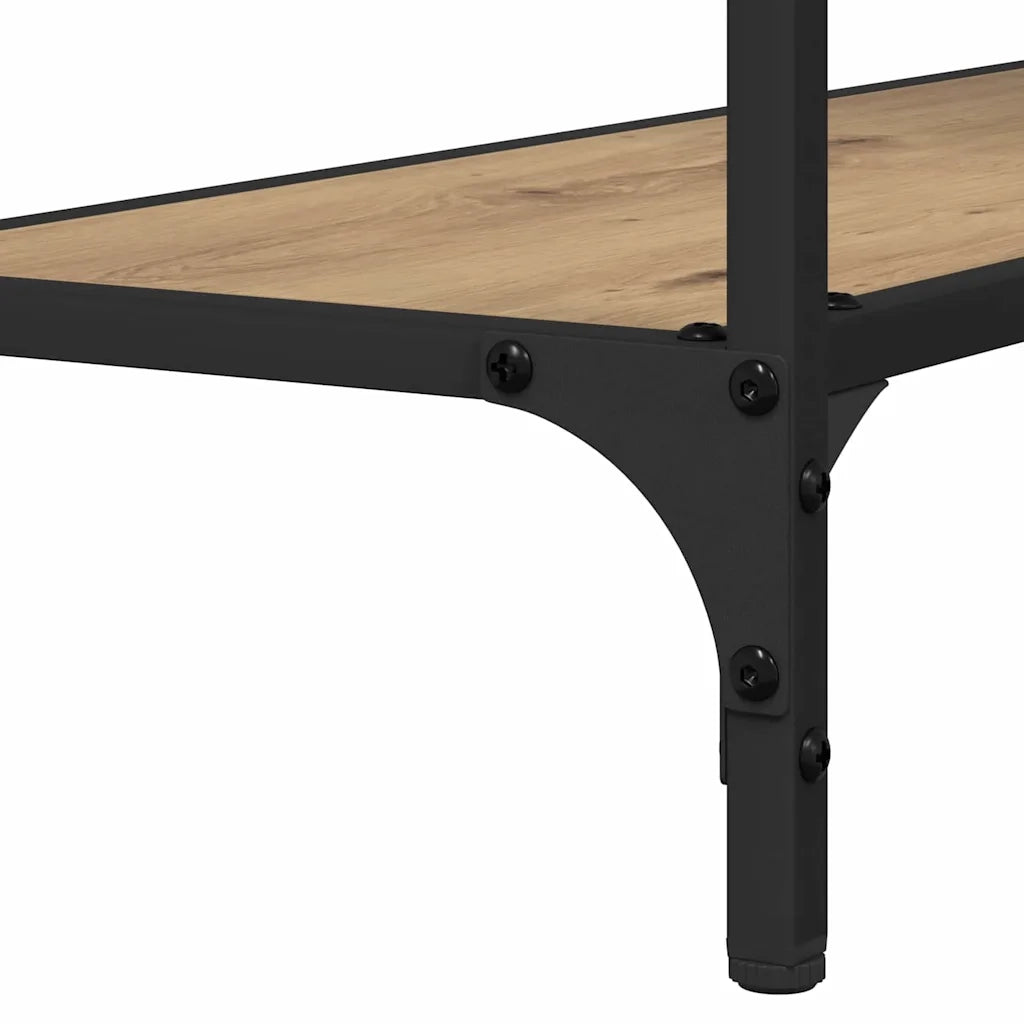 Tavolo consolle rovere artigianale 75 x 30.5 x 75 cm