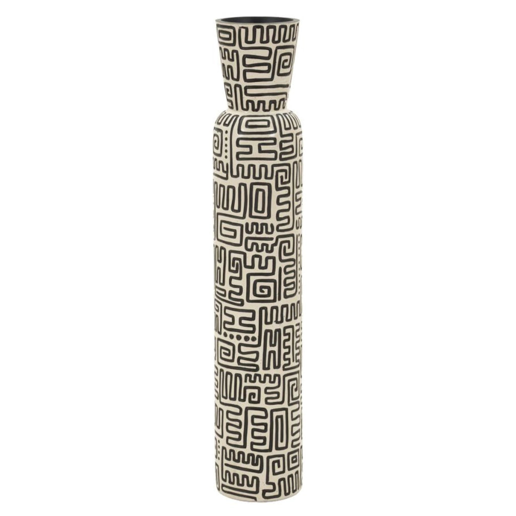 Vaso Decorativo VKH1033, Grigio, Poliresina, 16x16x86 cm
