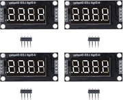 Quattro Set di Moduli Display Digitale 3,6 Pollici 4 Digitale Display a Segmenti LED 7 TM1637 5V Bianco
