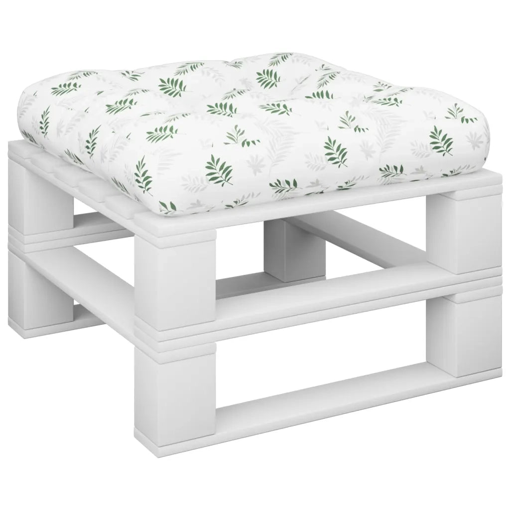 Cuscino per pallet | Cuscini per sedie con Motivo a Foglie 50x50x12 cm in Tessuto