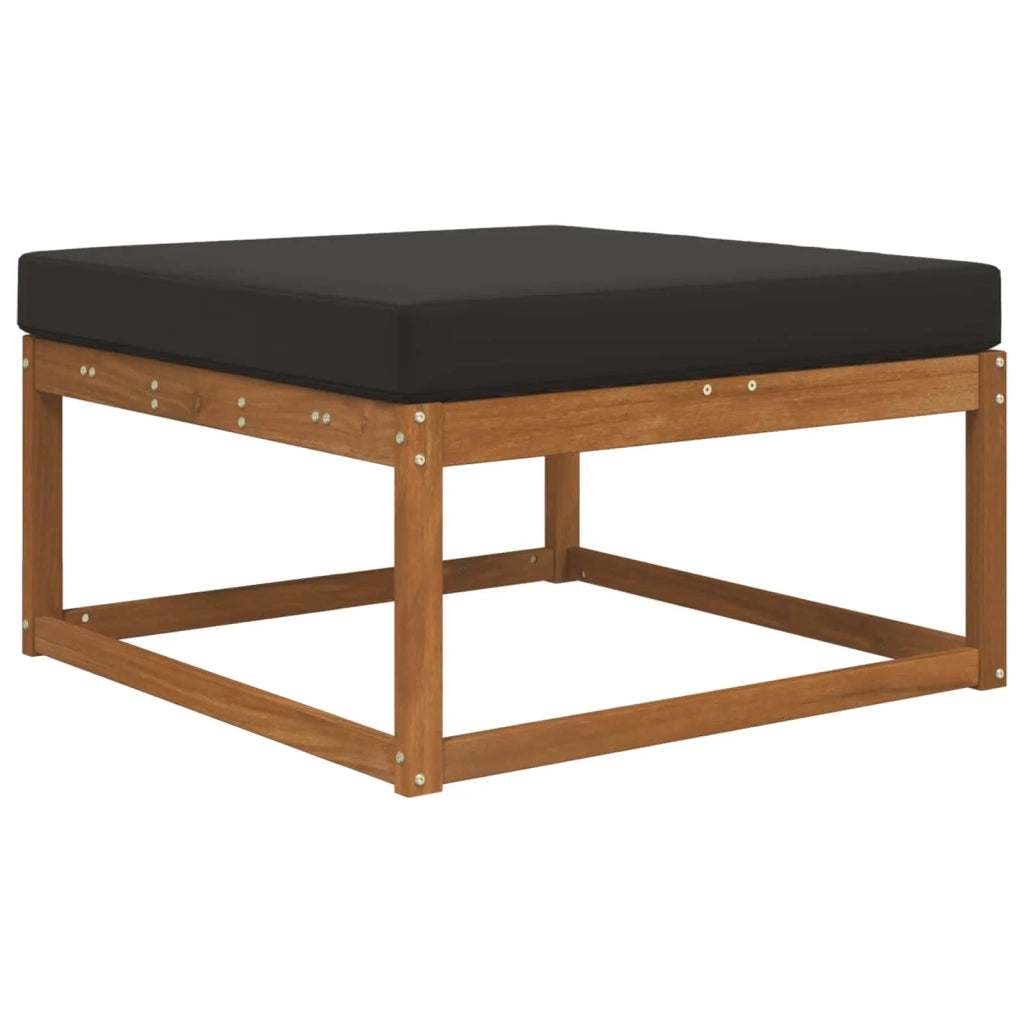 Cuscino per divano da esterno Nero 80 x 80 x 8 cm Poliestere