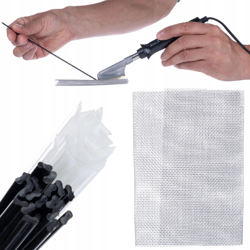Saldatore per Plastica con Set di Reti e Graffettatrice – Design Ergonomico, 200 Graffette, 230V, 50W, 750°C, Valigetta