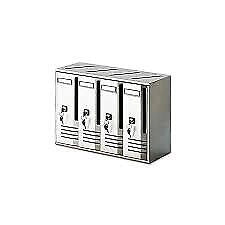 Alubox 1007645 Cubo Blocchiera a 4 Cassetti in Alluminio Anodizzato colore Argento Verniciato