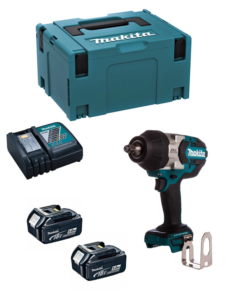 Avvitatore ad Impulsi MAKITA DTW1002RTJ (2 x 5,0 Ah + DC18RC + MAKPAC 3)