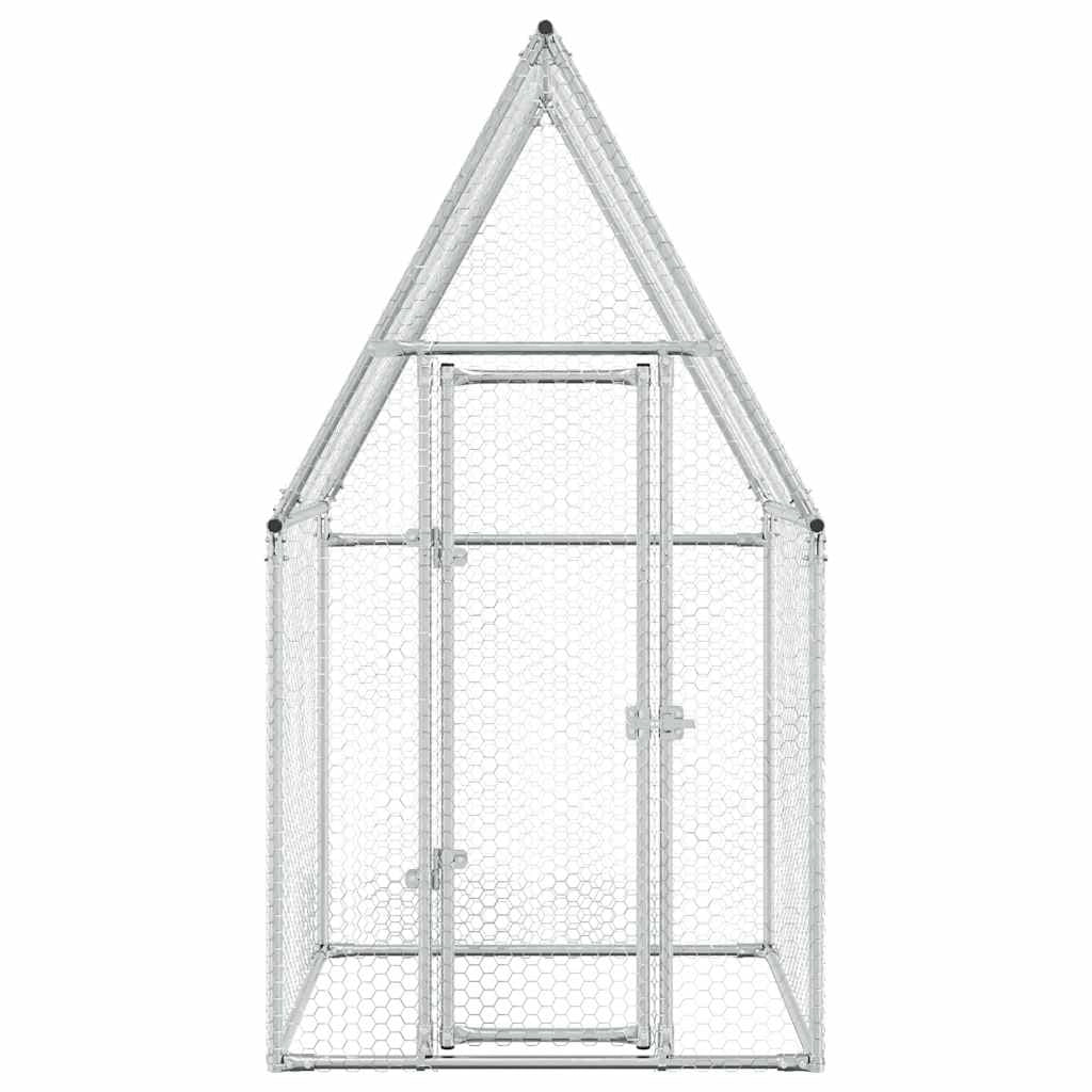 Pollaio Silver 100 x 100 x 190 cm acciaio zincato Silver 02_0041664
