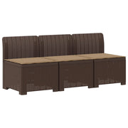 Divano da giardino 3 posti con cuscini in look rattan PP 8011966