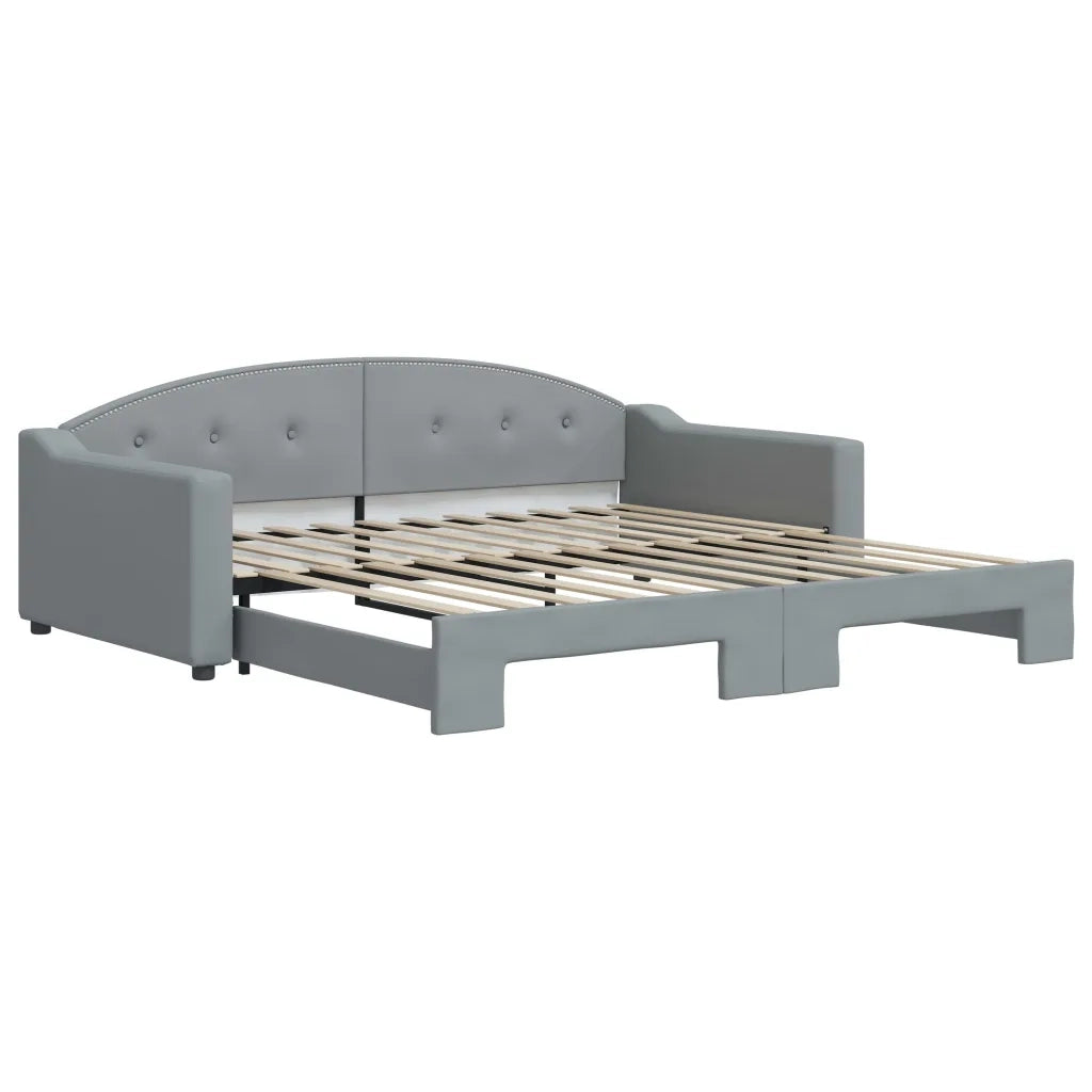 Divano letto | Sof¨¤ letto | Letto singolo Estraibile Grigio Chiaro 100x200 Tessuto
