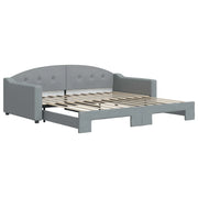 Divano letto | Sof¨¤ letto | Letto singolo Estraibile Grigio Chiaro 100x200 Tessuto