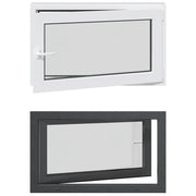 Finestra per Soffitta RISOR 100 x 70 cm PVC e Vetro Antracite CFW9808030