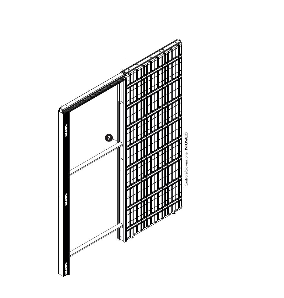 Controtelaio per porta scorrevole 70x210cm intonaco Space Dierre