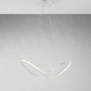Lampadario a sospensione in metallo e alluminio Bianco con LED integrato 68x24x h 150 cm