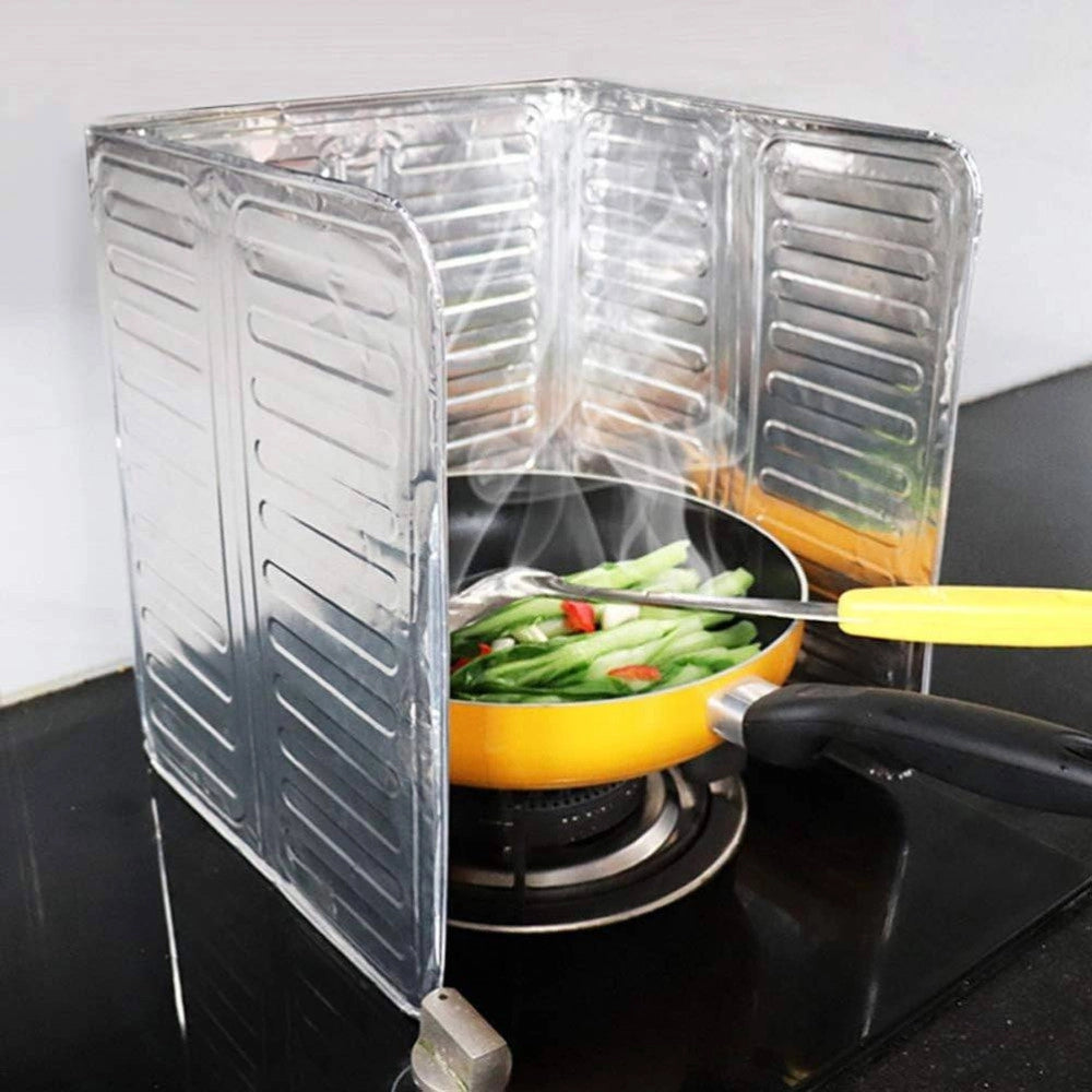 Trade Shop - Protezione Fornelli A 3 Lati Paraschizzi Olio Frittura Cucina Pannelli Isolanti -