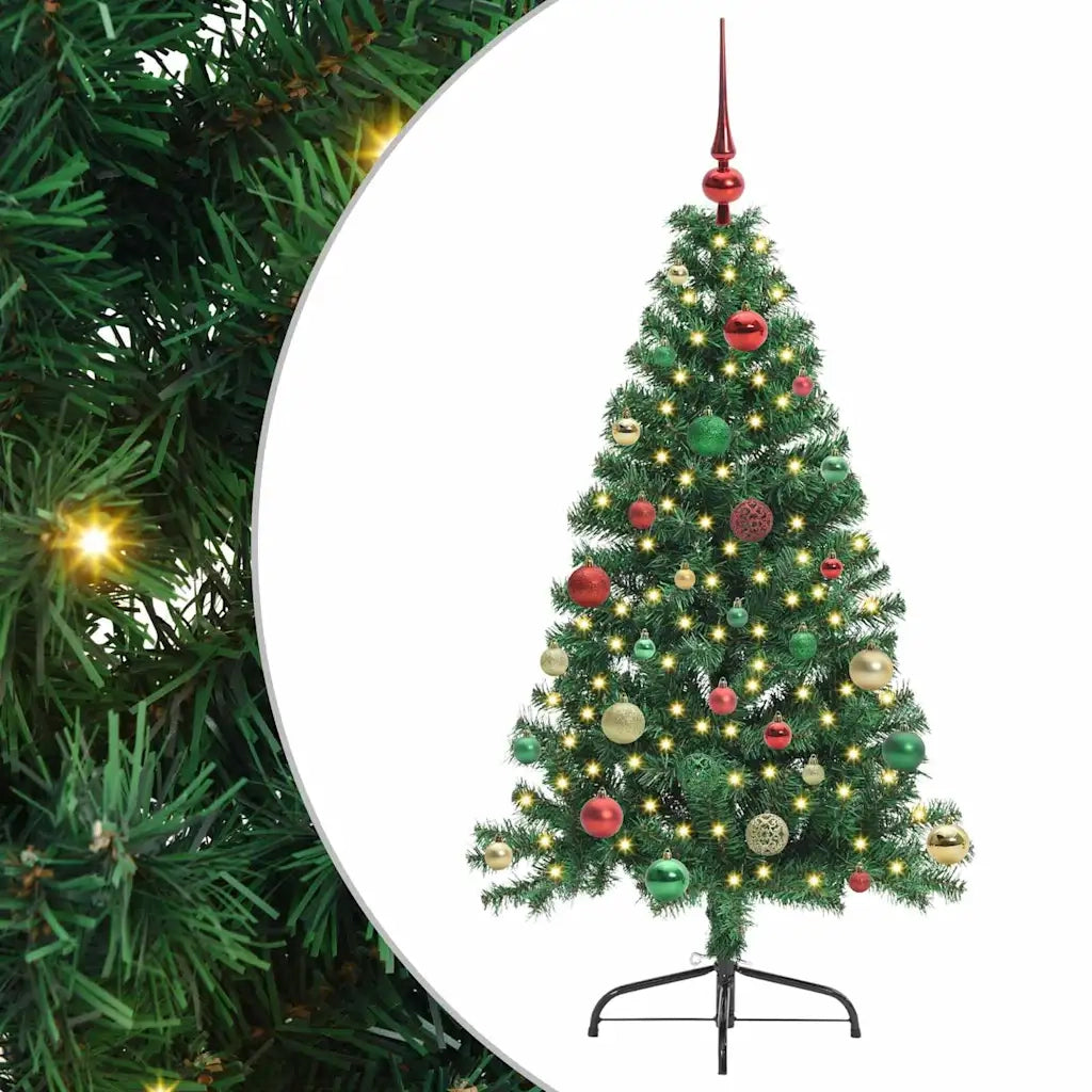 Albero di Natale | Decorazioni natalizie artificiale con luci integrate Verde 150 cm