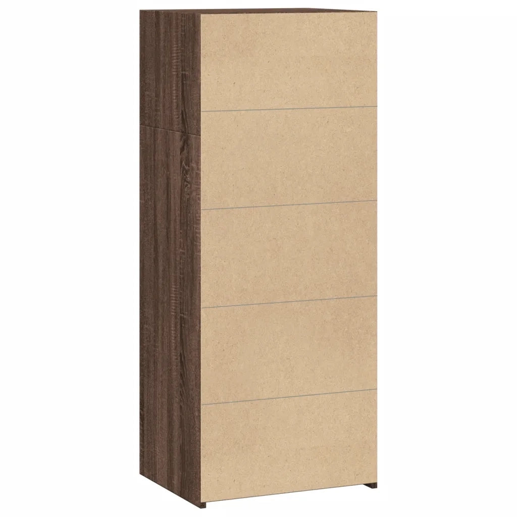 Credenza Rovere Marrone 50x41x124 cm in Legno Multistrato 846403