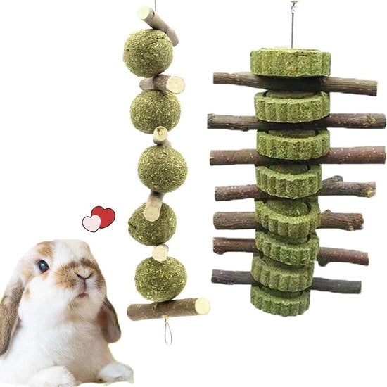 Stecchi da masticazione in legno di melo naturale per coniglio, cavia, gerbile, ratti, pappagallo, chinchilla e altri animali da compagnia.