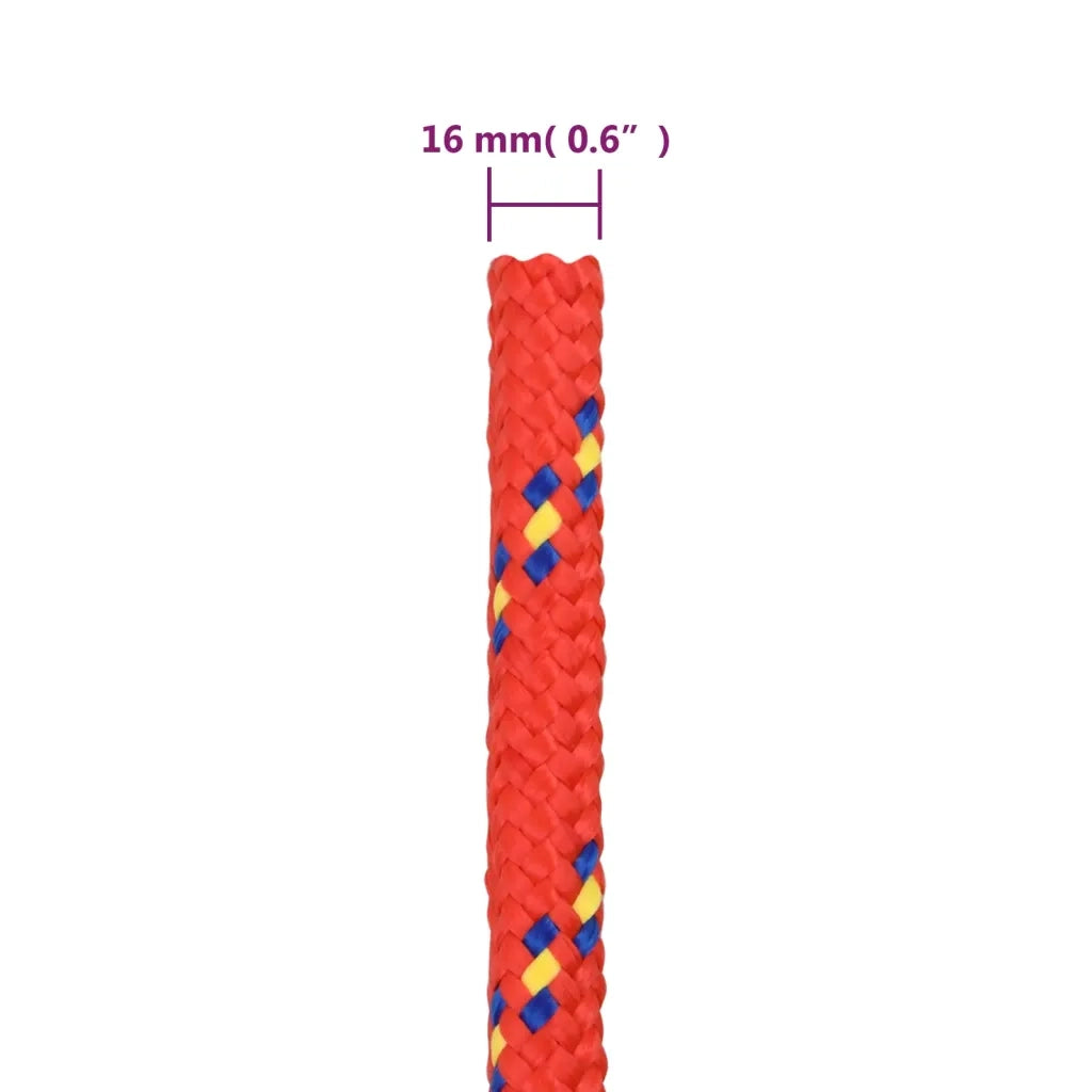 Corda per barca Rossa 16 mm 25 m in Polipropilene 152413