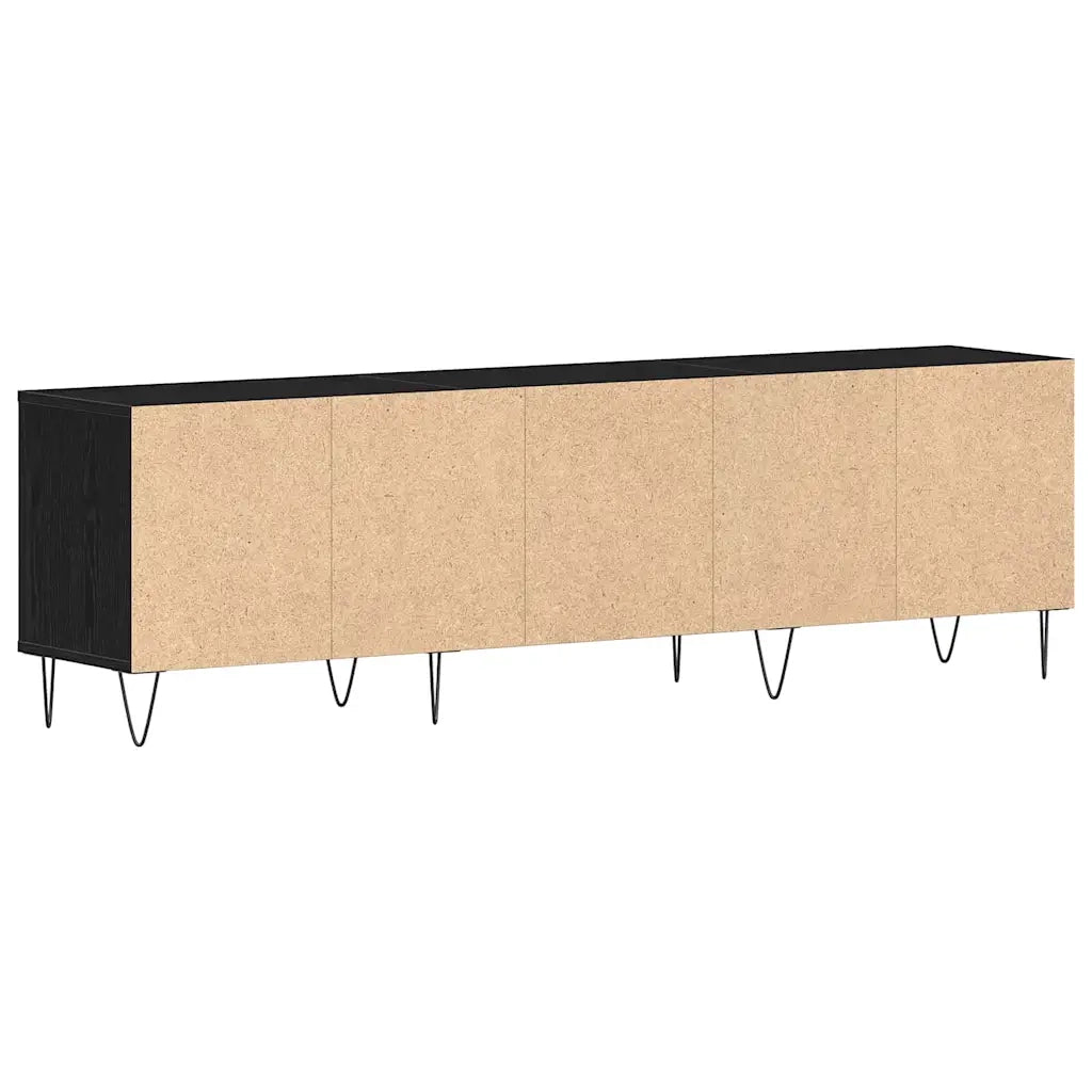 Mobile TV Rovere Nero 150 x 30 x 44,5 cm Legno multistrato 862877