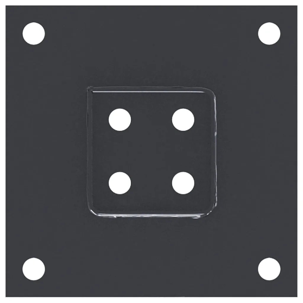 Basi per Pali Quadrati 4 pz 61x61 mm Acciaio Verniciato Polvere