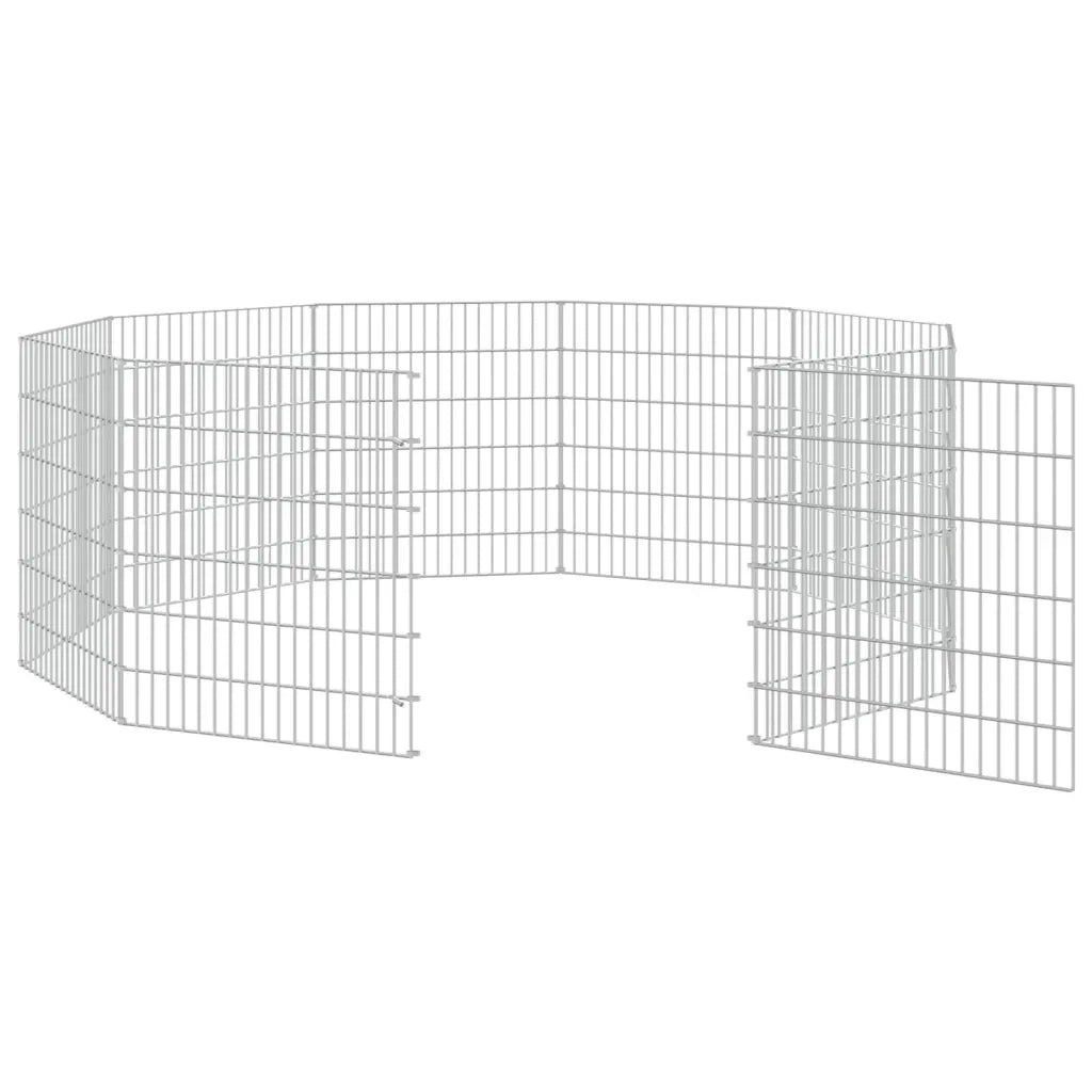 Recinto per Animali Ruspante 10 Pannelli 54x60 cm Ferro Zincato CFW6926739
