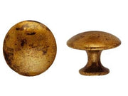 POMOLI PER MOBILI  MOD.24220 IN ZAMA OTTONE ANTICATO- - ø mm.30 - 5 pezzi METALSTYLE