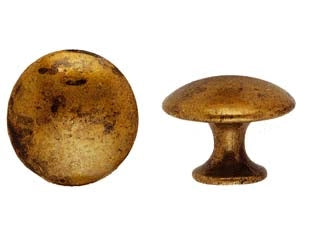 POMOLI PER MOBILI  MOD.24220 IN ZAMA OTTONE ANTICATO- - ø mm.30 - 5 pezzi METALSTYLE