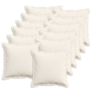 Federa 12 pz HOUTEN Crema 40 x 40 cm corduroy 916797