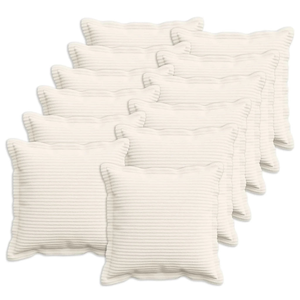 Federa 12 pz HOUTEN Crema 40 x 40 cm corduroy 916797