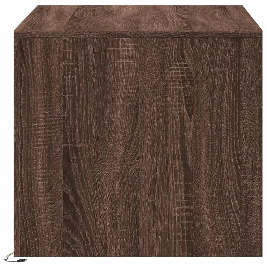 vidaXL Tavolino da Salotto con Luci LED Rovere Marrone in Truciolato