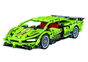 Costruzione Super Car 499 Pezzi Verde con Retroricarica