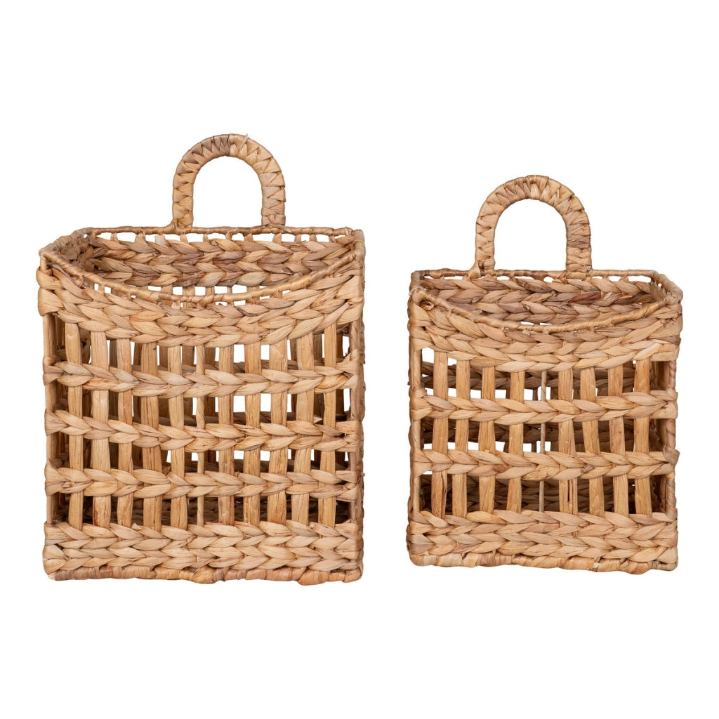 Set di 2 Cesti Portaoggetti Cala, Marrone, Giacinto d'Acqua, 14x26x38 cm