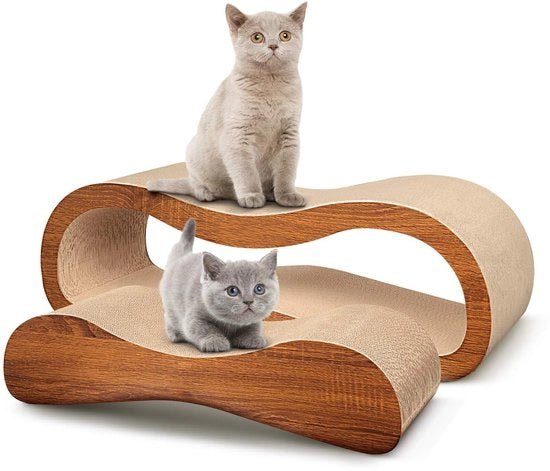 Accessori per gatti 2 in 1 Krabplank per gatti per lounge letto, bordkussens in materiale duraturo per prevenire danni ai mobili XL