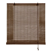 Tenda a rullo oscurante in bamboo naturale Marrone scuro 60x175 cm