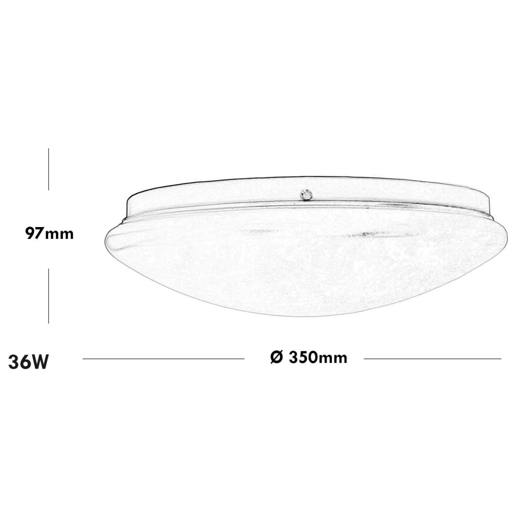 Plafoniera moderna LED CCT 36W da 3000K a 6500K lampada da soffitto parete luce camera da letto cucina ufficio 3240 lumen
