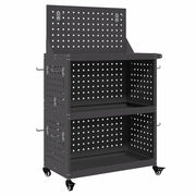 Carrello per Attrezzi con lo scaffale Nero 65 x 35 x 111 cm CFW9667007