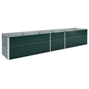 Fioriera rialzata per piante e fiori acciaio zincato 400 x 80 x 45 cm verde 02_0001118