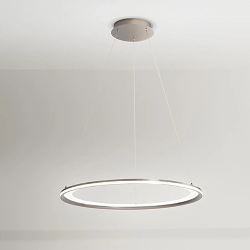 Sospensione Moderna Edge Metallo Grigio Titanio Led 98W 3000K Ip20