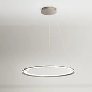 Sospensione Moderna Edge Metallo Grigio Titanio Led 98W 3000K Ip20