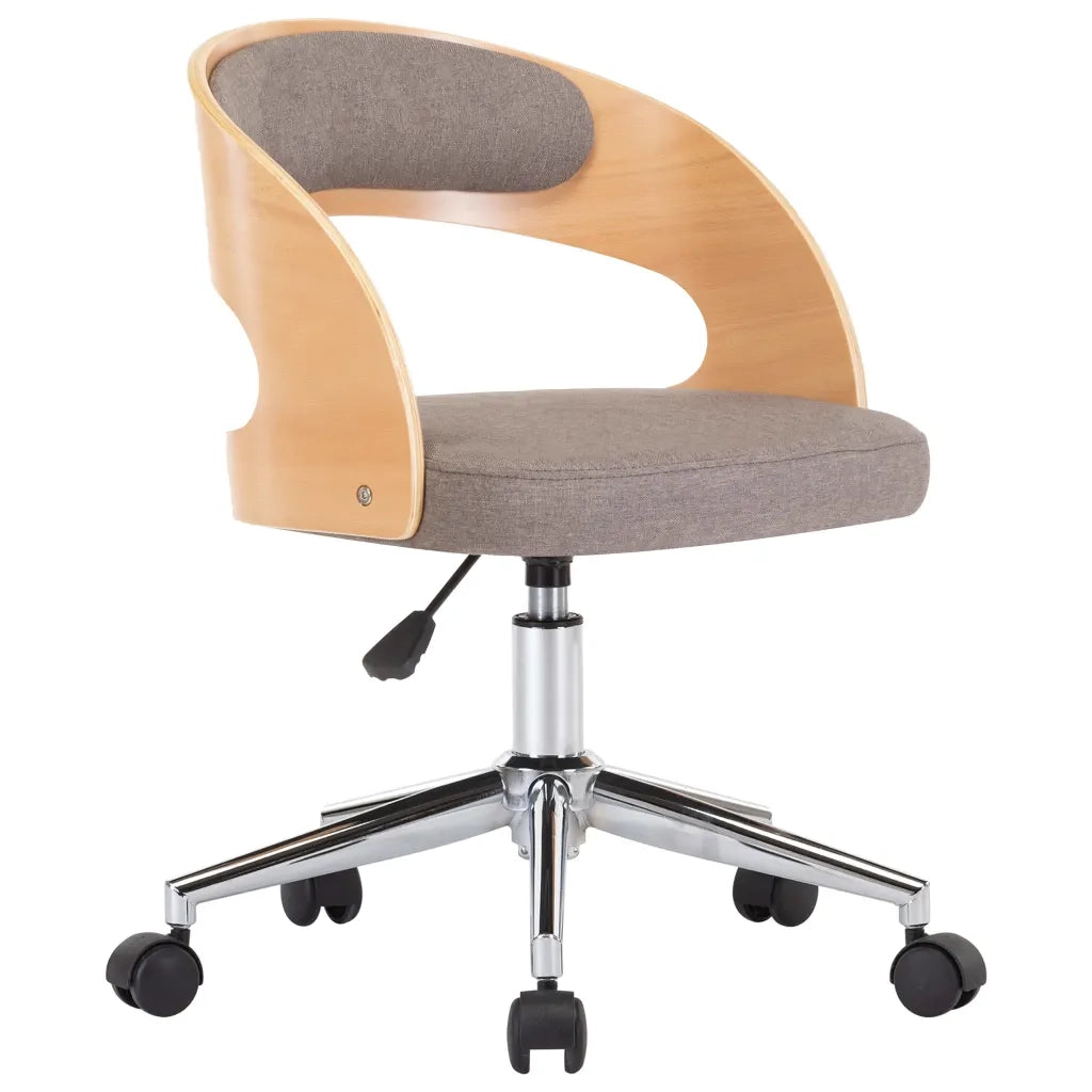 Sedia da Pranzo Girevole Grigio Talpa Legno Ricurvo e Tessuto cod mxl 31487