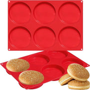 Muffiniera in Silicone per Panini - 2 Pezzi, 10 cm di Diametro, Resistente al Calore e Flessibile