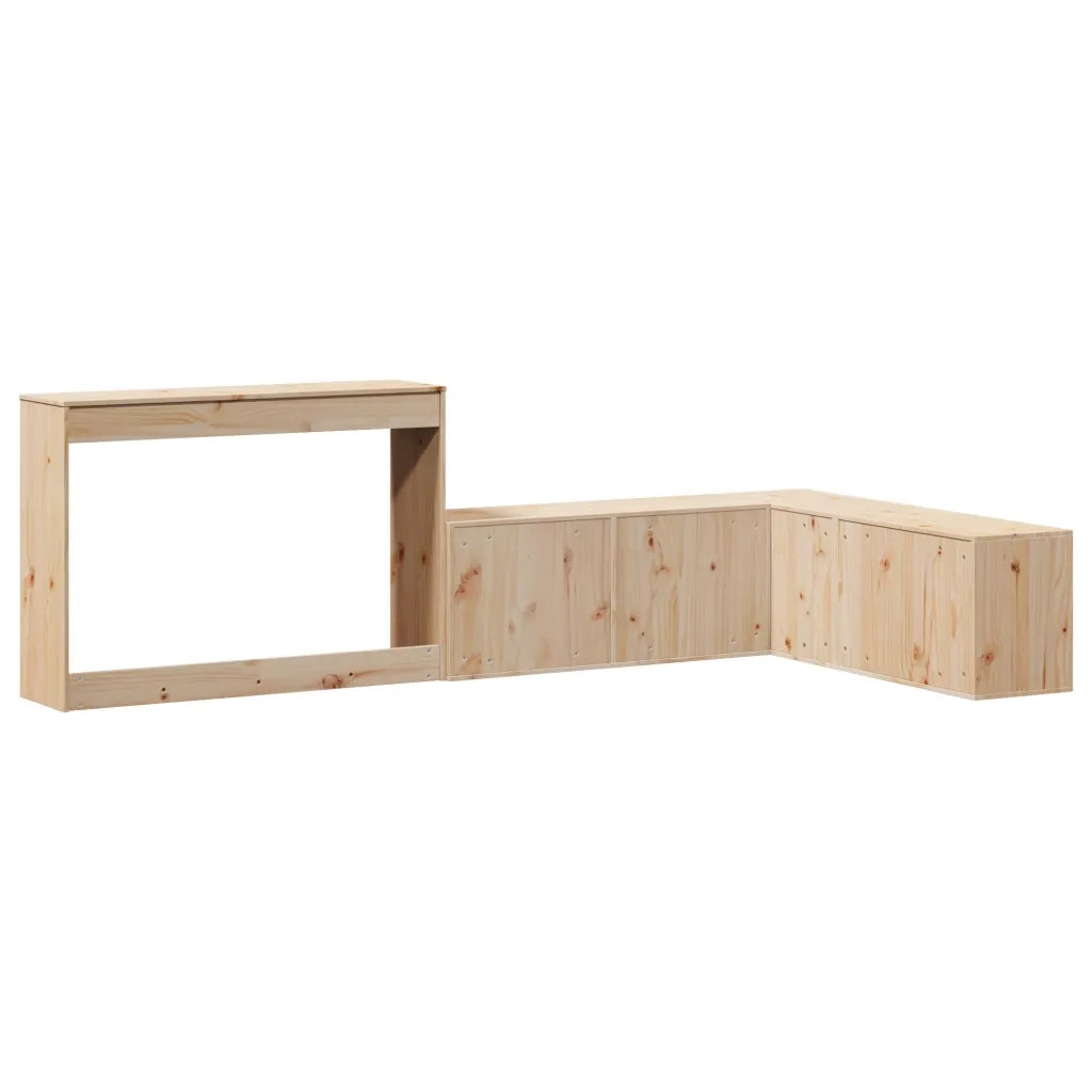 vidaXL Comodino con Scrivania 232x122x75 cm in Legno Massello di Pino