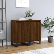 Credenze 2 pz Rovere Marrone 40x35x70 cm in Legno Multistrato 831083