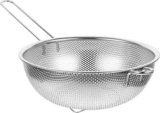 Colapasta in acciaio inossidabile - Manico unico - Cibo cotto verdure frutta - 19,2 cm