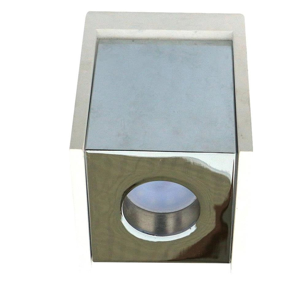 V-TAC Applique quadrata GU10 bianco/cromo VT-860-CH