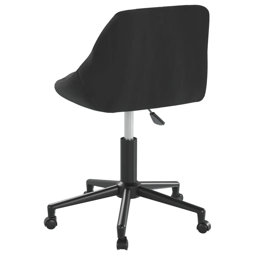 Sedia Girevole da Ufficio | Sedia da Gaming Nera in Velluto
