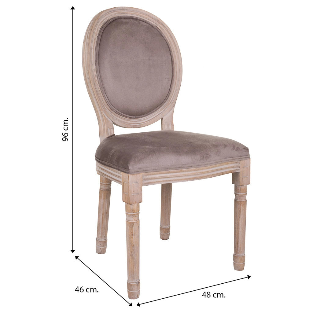 Sedia in legno imbottita 48x46x48/96h cm