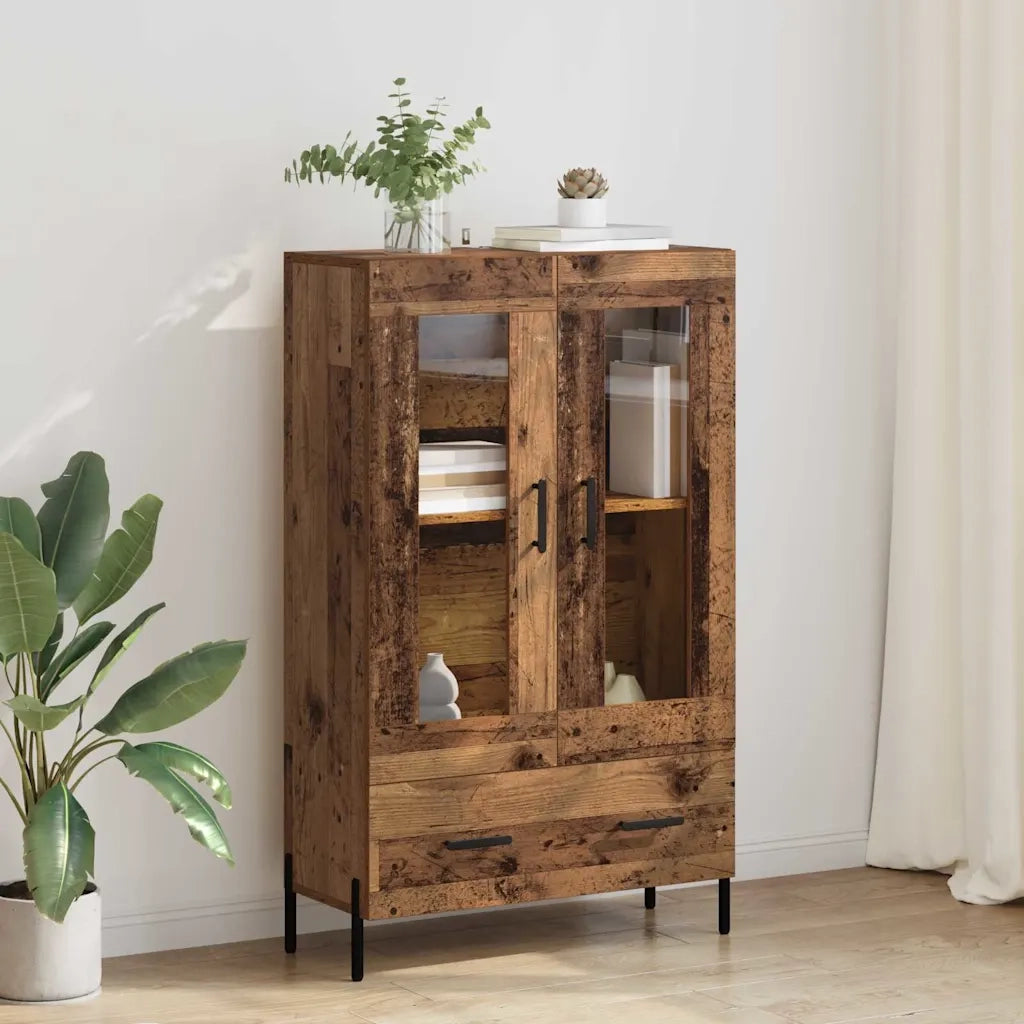 Credenza con Cassetto-Buffet-Armadio da cucina Corona Legno vecchio 69,5 x 31 x 115 cm