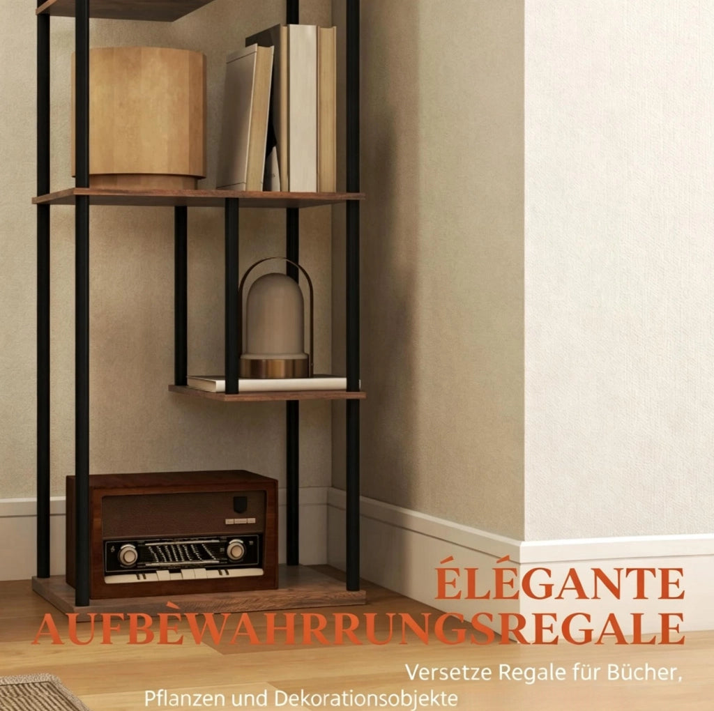 LAMPADA da terra dimmerabile 40x29x171 cm con ripiani e telecomando